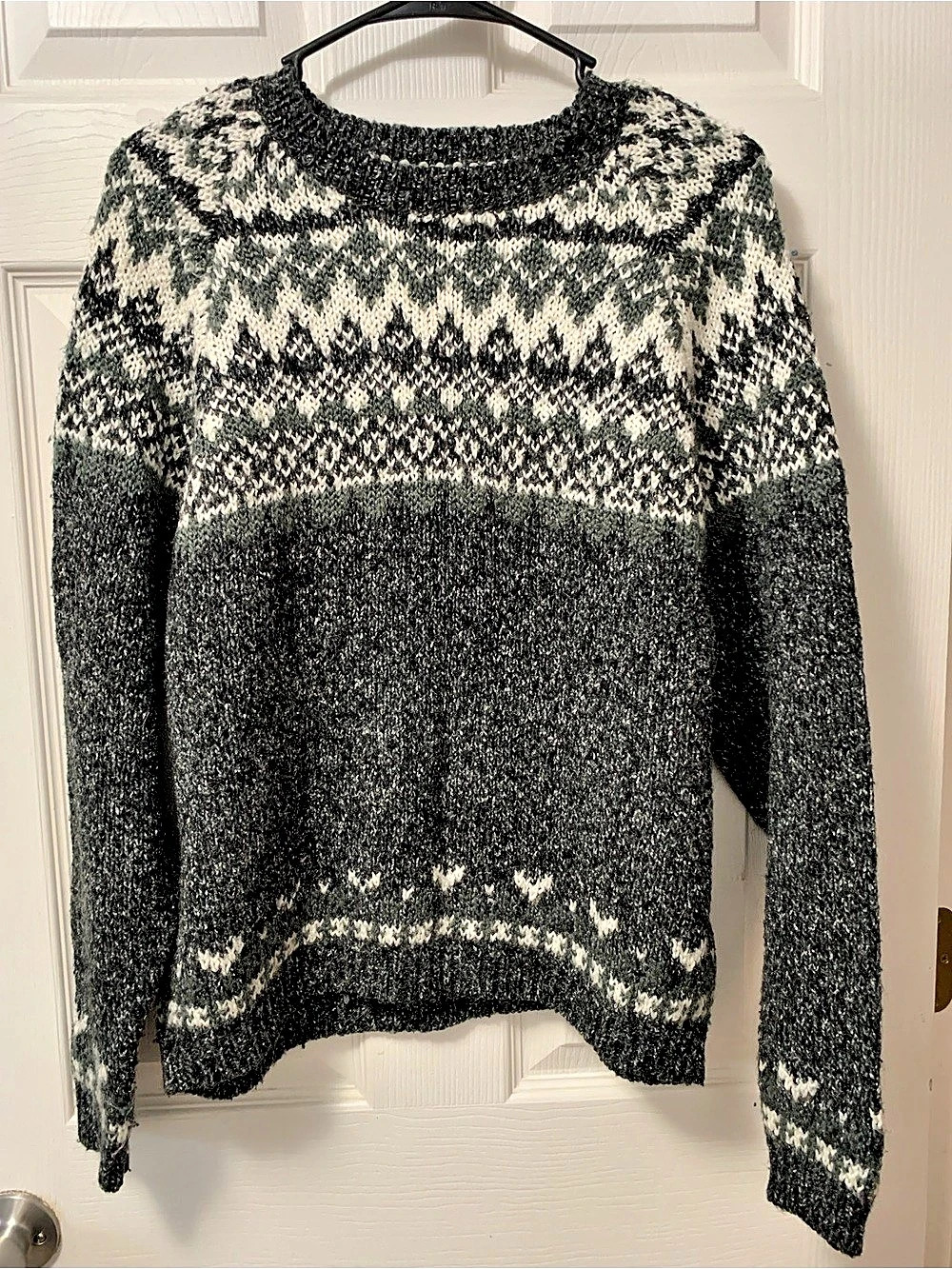 D.D. Sloane Women's Fair Isle Crewneck Sweater Size Large - Picture 1 of 5